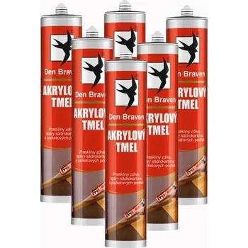 Tmel 6x Akrylový tmel přetíratelný 280 ml černý Den Braven