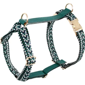 Postroj pro psa Chevron elegance postroj - overhead Barva: Zelená, Velikost: 44 - 66 cm