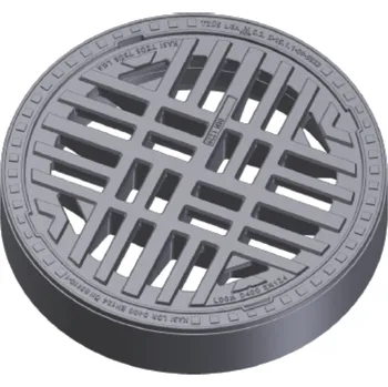 poklop Kruhová litinová mříž KDA0M D400, rám Begu, nosnost 40t, průměr 600mm