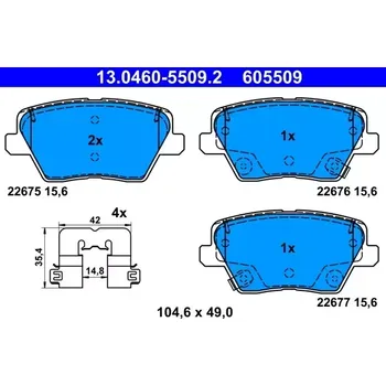 Brzdová destička ATE 13.0460-5509.2