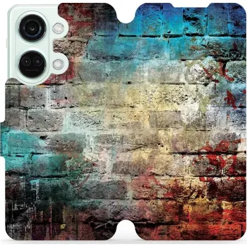 Pouzdro na mobilní telefon Flipové pouzdro Mobiwear - OnePlus Nord 3 5G - V061P Zeď (Knížkové flip pouzdro, obal, kryt na mobil OnePlus Nord 3 5G - V061P Zeď, materiál Umělá kůže + TPU - ochrana 360°, stojánek, silikonová vanička, magnetické zavírání)