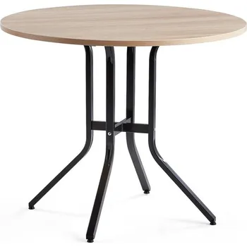 Jednací stůl Stůl VARIOUS, Ø1100 mm, výška 900 mm, černá, dub