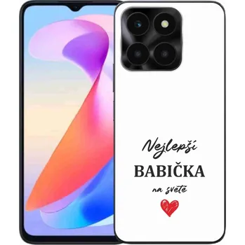 Pouzdro na mobilní telefon Gelový kryt mmCase na Honor X6a - nejlepší babička 1 bílé pozadí