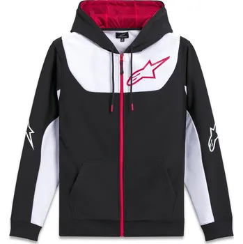 Pánská móda ALPINESTARS mikina SESSIONS 3 HOODIE černá/bílá/červená - M