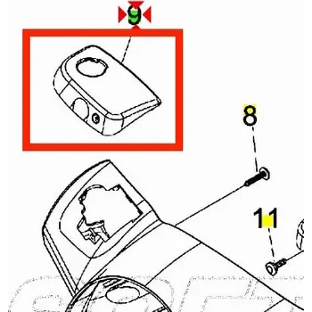 Brzda pro motocykl Piaggio Krytka brzdové pumpy - pravá 59967900BR