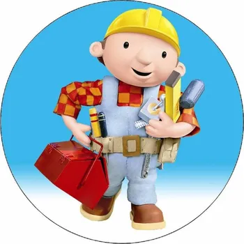 Jedlá dekorace na dort Jedlý papír Bořek stavitel 19,5 cm