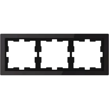 Trojrámeček Merten D-Life, sklo, Onyx Black Schneider MEG4030-6503