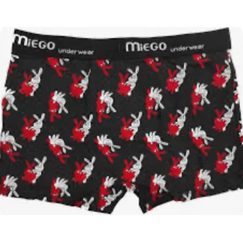 Pánské termo spodní prádlo Bavlněné boxerky Miego Králíci, černé