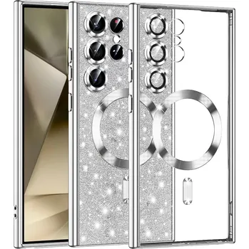 Pouzdro na mobilní telefon Kryt Samsung Galaxy A15 4G / A15 5G Techsuit Luxury Glitter MagSafe - stříbrný