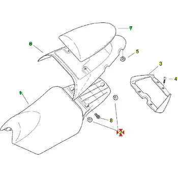 Moto sedlo Piaggio Gumový doraz sedla AP8220349