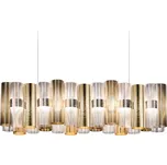 SLAMP LALSXXLGLD01T00NMTEU La Lollo Gold suspension linear 100, designové závěsné svítidlo, 70W LED 2700K stmívatelné, délka 93cm