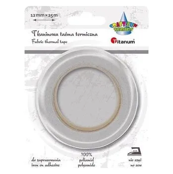 Taśma termiczna tkaninowa 12mm 25m biała