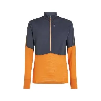 Pánské termoprádlo Icebreaker Merino 200 RealFleece Descender LS Half Zip Men GRAPHITE/RAY/FELDSAR/CB šedá XL