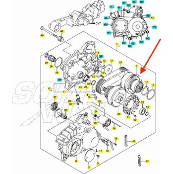 Motor pro motocykl Suzuki Primární řemenice Burgman 650 2107010810