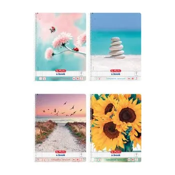 Blok Spirálový blok A4/80, čtvereček, Happy days