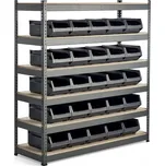 Regál s plastovými boxy AJ 9000 + COMBO, 25 plastových boxů