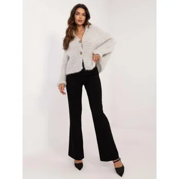 Dámský svetr Dámský svetr oversize OCH BELLA světle šedý