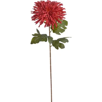 umělá květina Chryzantéma 72 cm - červená s oranžovým podbarvením