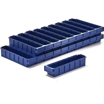 Plastový box DETAIL, 400x94x80 mm, modrý, bal. 20 ks