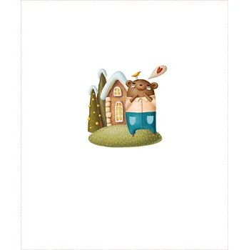 Panel z nepromokavého polyesteru 50x60 zamilovaný medvídek