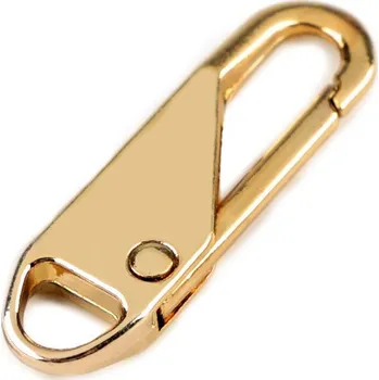 Kovová karabina / náhradní taháček na zip, barva 3 žluté zlato