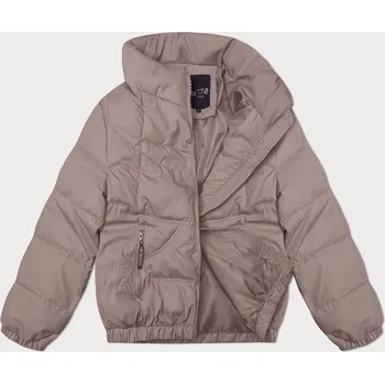 Béžová prošívaná bunda se stojáčkem Miss TiTi (2481) odstíny béžové XXL (44)