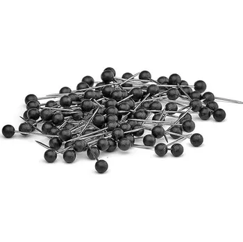 Špendlíky na nástěnku, bal. 100 ks, černé