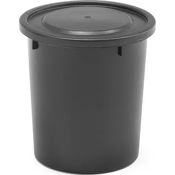 Odpadkový koš Plastová nádoba na odpad BENJAMIN, 35 l, černý