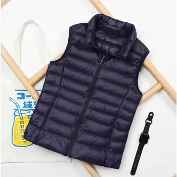 Dámská vesta Prošívaná vesta na zip Barva: Tmavě Modrá, Velikost: S