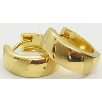 Náušnice Klenoty Budín Dámské zlaté kruhové náušnice s gravírováním 585/1,27gr ZE0584XJ81-2700 (Klenoty Budín Dámské zlaté kruhové náušnice s gravírováním 585/1,27gr ZE0584XJ81-2700)