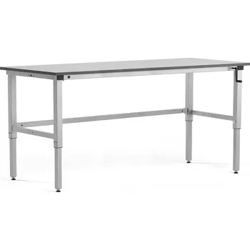 Dílenský stůl Výškově nastavitelný pracovní stůl MOTION, manuální, 2000x800 mm, 150 kg, šedá