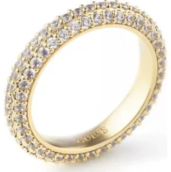 Prsten Guess Třpytivý pozlacený prsten se zirkony Infinity JUBR04672JWYG 58 mm + 2 měsíce na vrácení zboží