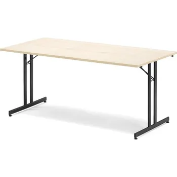 Jednací stůl Skládací stůl EMILY, 1800x800 mm, bříza, černá