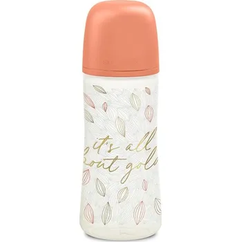 Kojenecká láhev SUAVINEX Gold Kojenecká lahev fyziologický průtok L 360ml oranžová