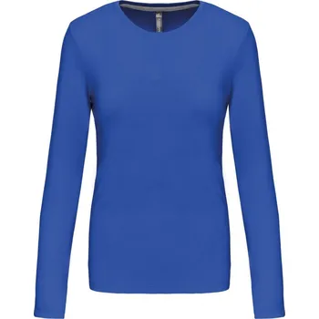 Dámská móda Dámské triko s dlouhým rukávem Kariban K383 Barva: Modrá královská světlá, Velikost: M