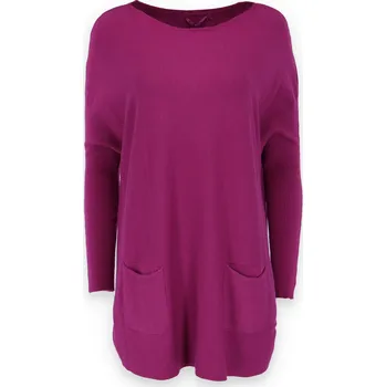 Dámský svetr Tunika upletová 1846 Itálie barva: fialová