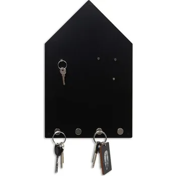 Věšák Miiko Design Magnetická tabule na klíče House, černá