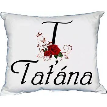 Dekorativní polštářek Polštář se jménem TAŤÁNA Bílý (polštářek dámské jméno )