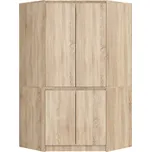 Rohová šatní skříň S100 4D CLP - dub sonoma