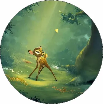 Jedlá dekorace na dort Jedlý papír Bambi v lese 19,5 cm