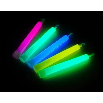 Karnevalový doplněk Svítící tyčinky ve tmě, neonové barvy, 15 x 1,5 cm, plast
