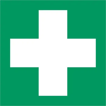 První pomoc - značka, PES, samolepicí, 200x200 mm