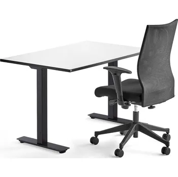 Jídelní set Kancelářská sestava NOMAD + MILTON, výškově nastavitelný stůl + kancelářská židle