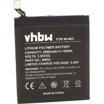 Baterie pro mobilní telefon VHBW Baterie pro Xiaomi Mi 5 / Mi 5 Pro / Mi 5 Gold, 2900 mAh