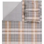 Povlečení Tancy, s prostěradlem, na dvoulůžko, šedý/béžový, 200x220 cm 201162216