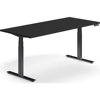 Psací stůl Výškově nastavitelný stůl QBUS, 1800x800 mm, černá podnož, černá