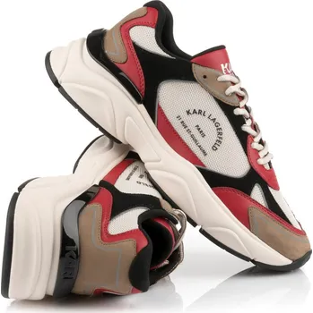 Pánská obuv TENISKY KARL LAGERFELD KOMET MAISON KARL LO RUN OFF WHT LTHR & TEXT W/RED