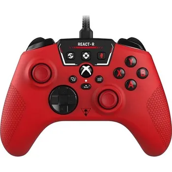 Herní příslušenství Turtle Beach REACT-R Gamepad Red, drátový herní ovladač pro XSX, XONE, PC Red