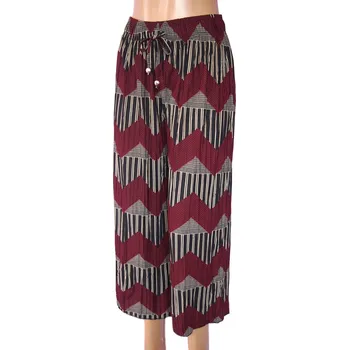 Dámské kalhoty Dámské letní kalhoty Barva: Vínová, Velikost: M/L