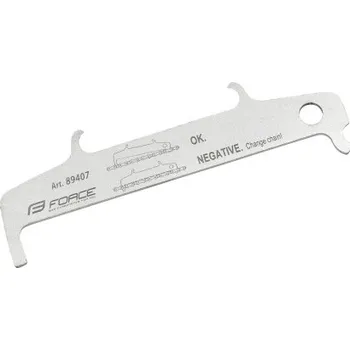 Řetěz na kolo měrka na řetěz FORCE PROFI s hákem - , 124 mm